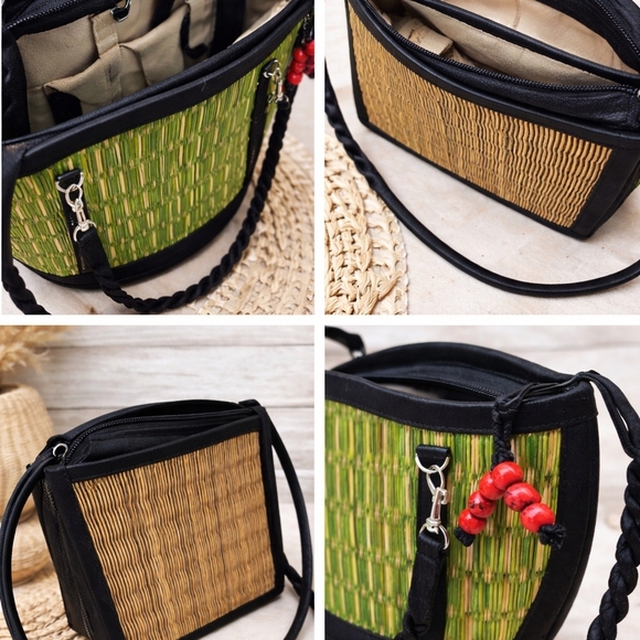 Stylish Black and Green Women's Bag - Picture 3 of 3